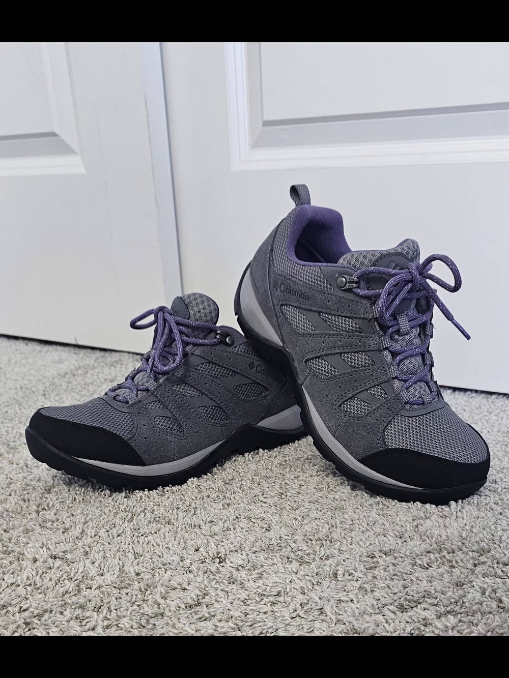 Columbia Gray and Lavender Women's Hiking Sneakers
